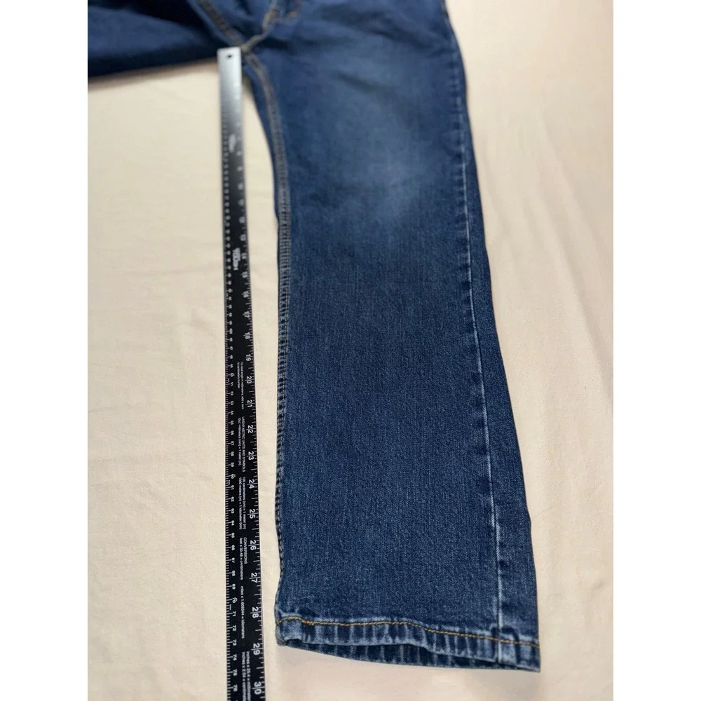 Levis 505 Regular Fit‎ Straight Leg Jeans Mens 38x30 Blue Denim Stretch 540196